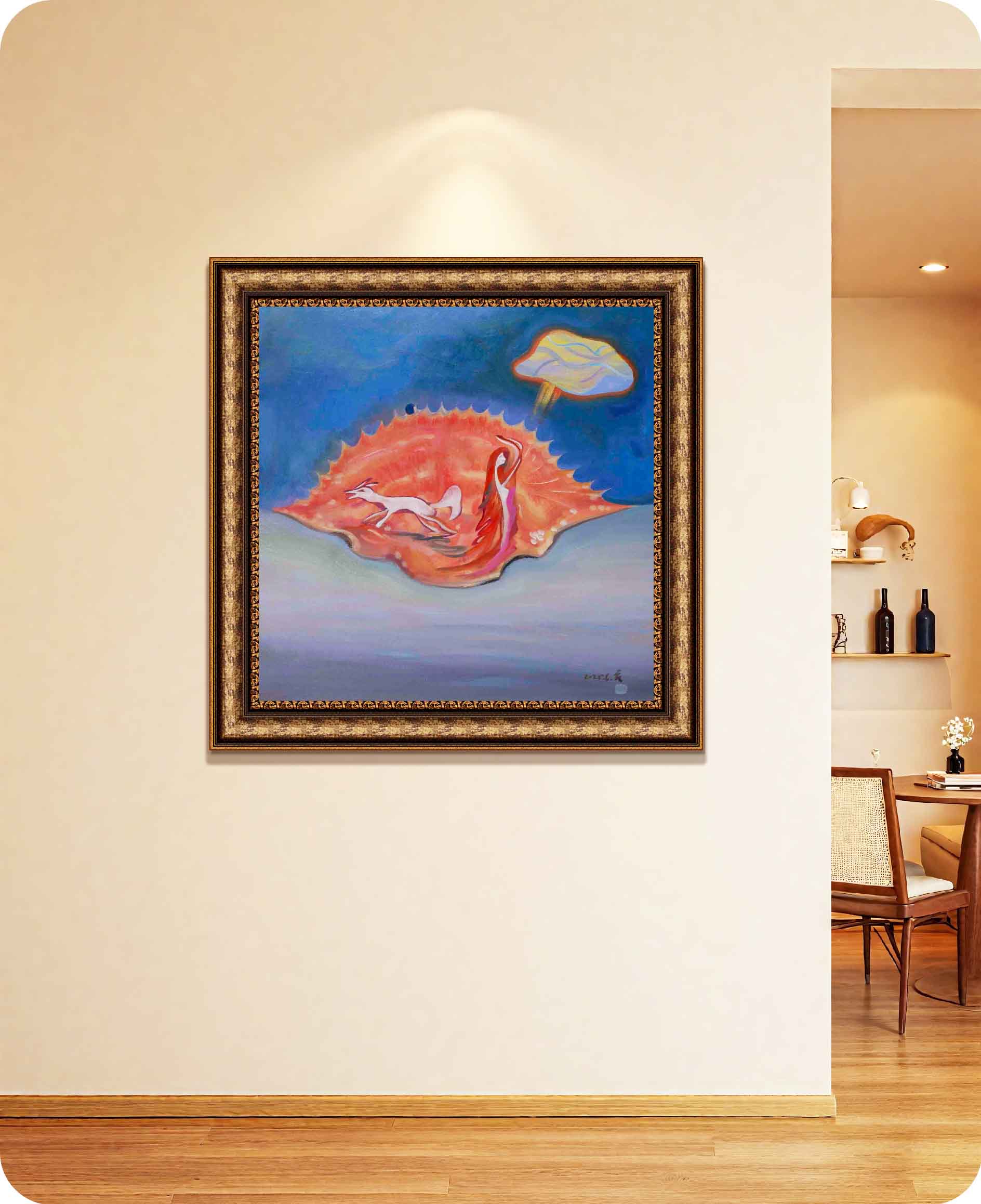 Fantasy Acrylic painting in room
