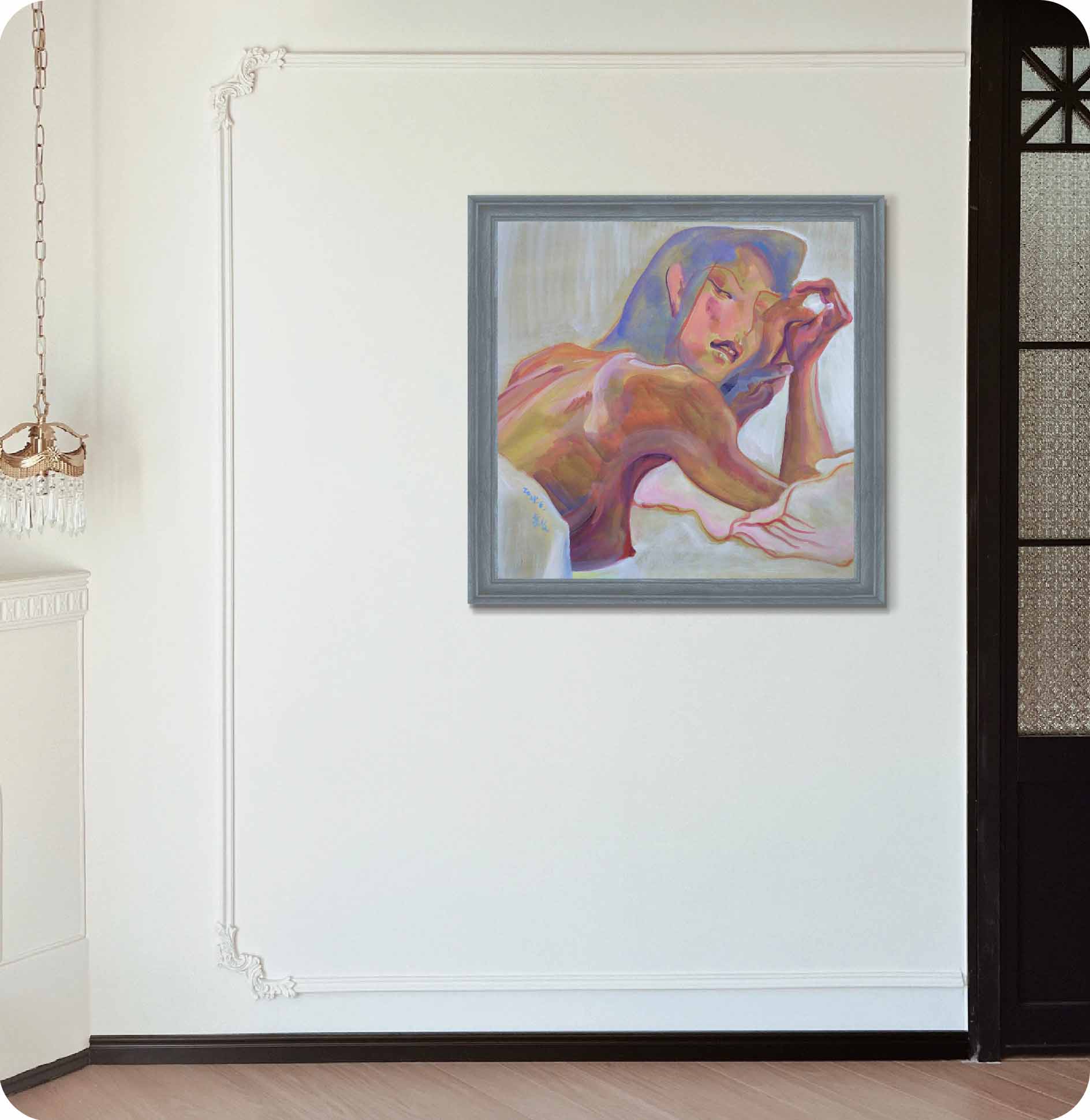 Summer Figure Paintings in wall