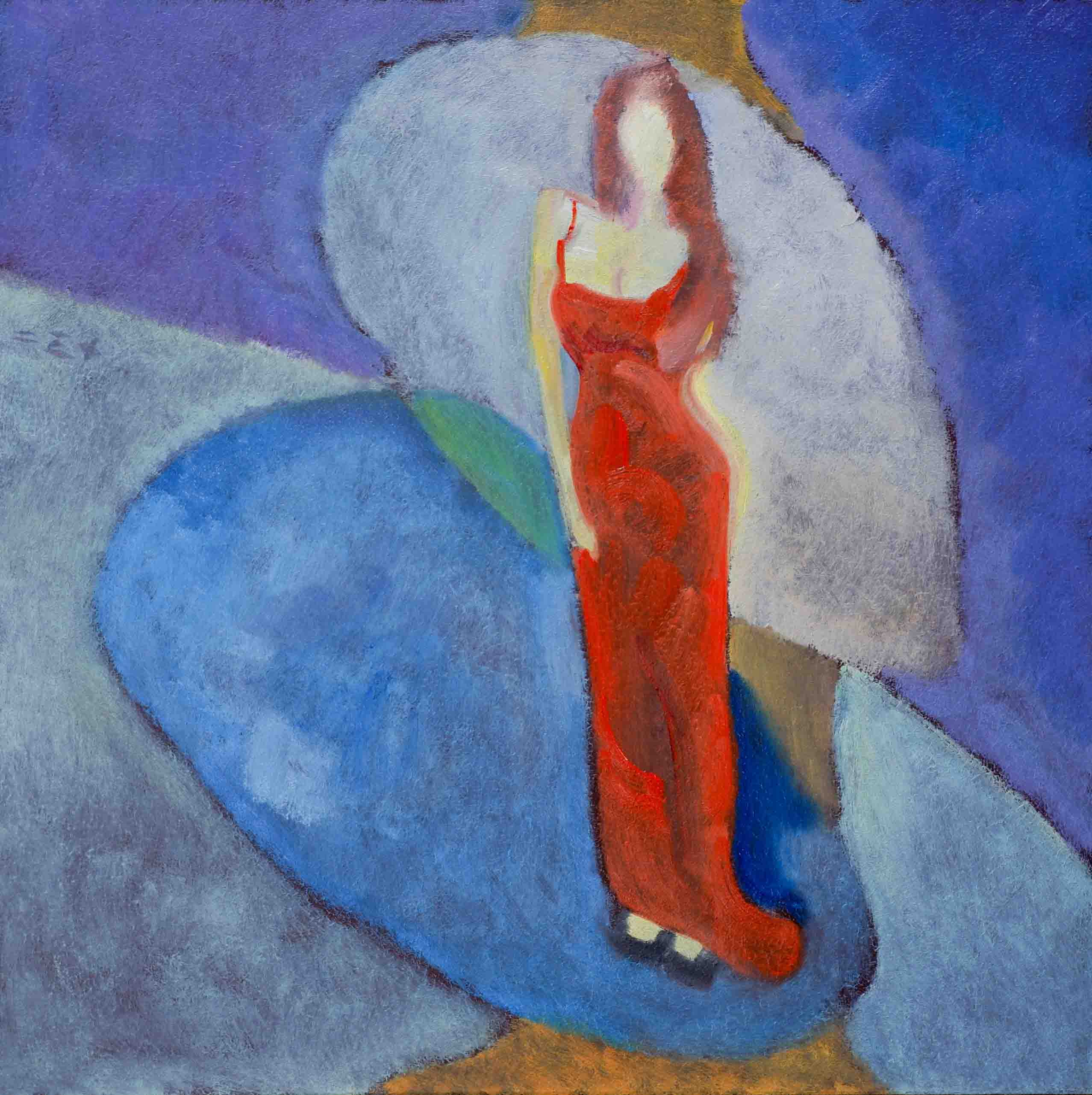 blue hues female figure drawing