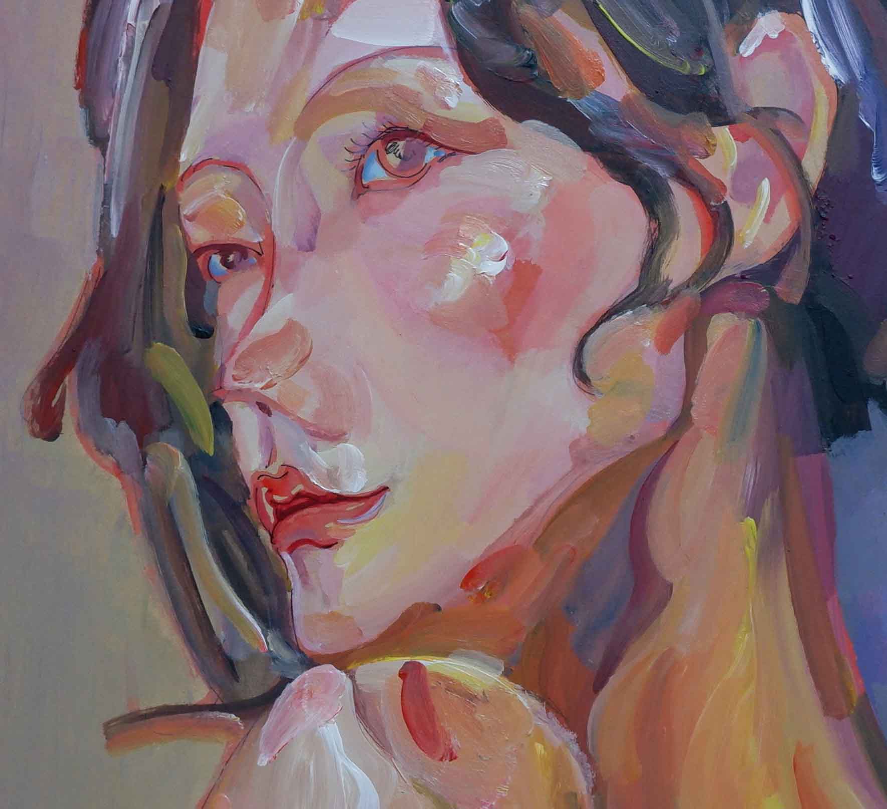 a half-length female figure