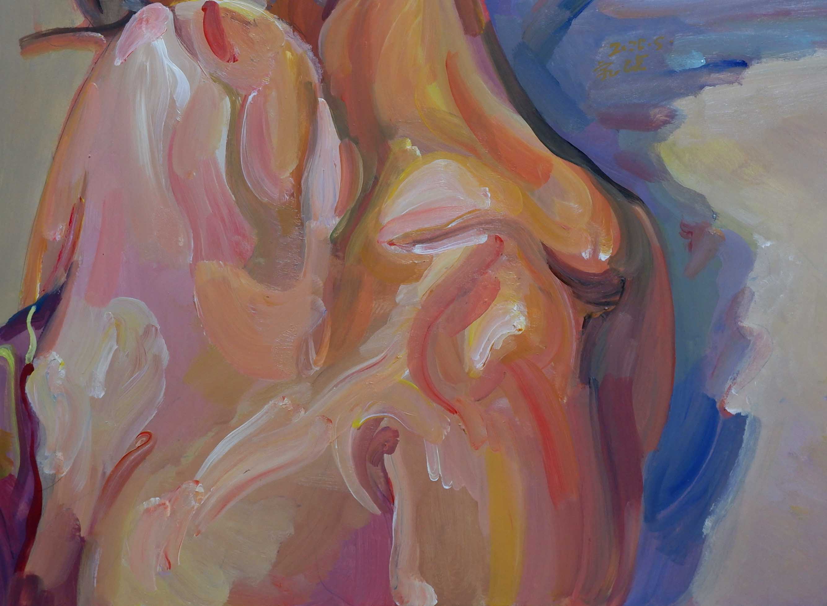 a half-length female figure