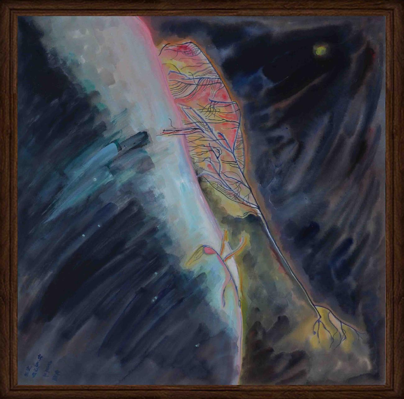 Abstract Expressionist Night Landscape Acrylic