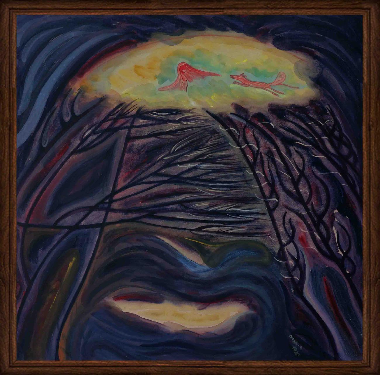 Forest Windy Fantasy Scene Painting