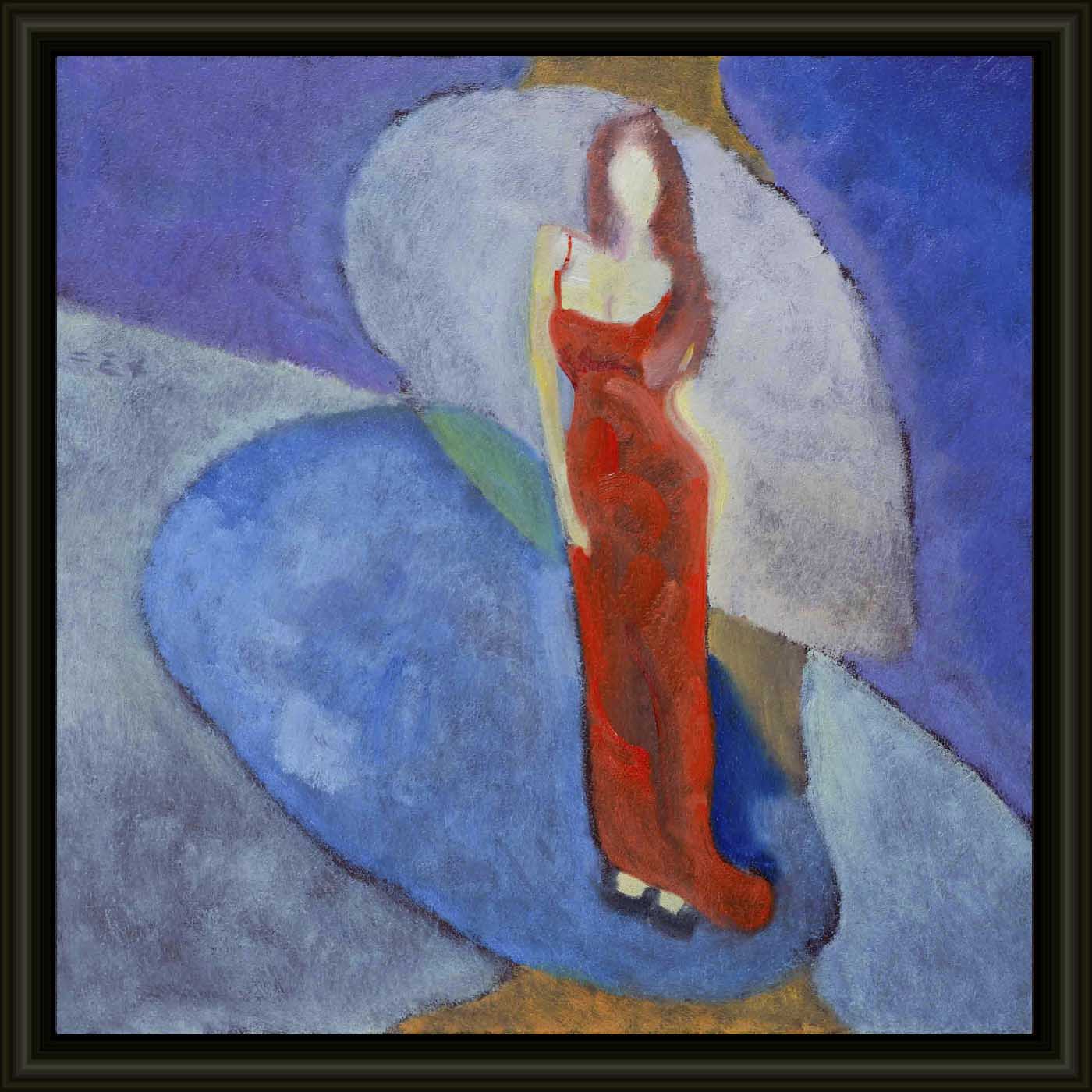 blue hues female figure drawing