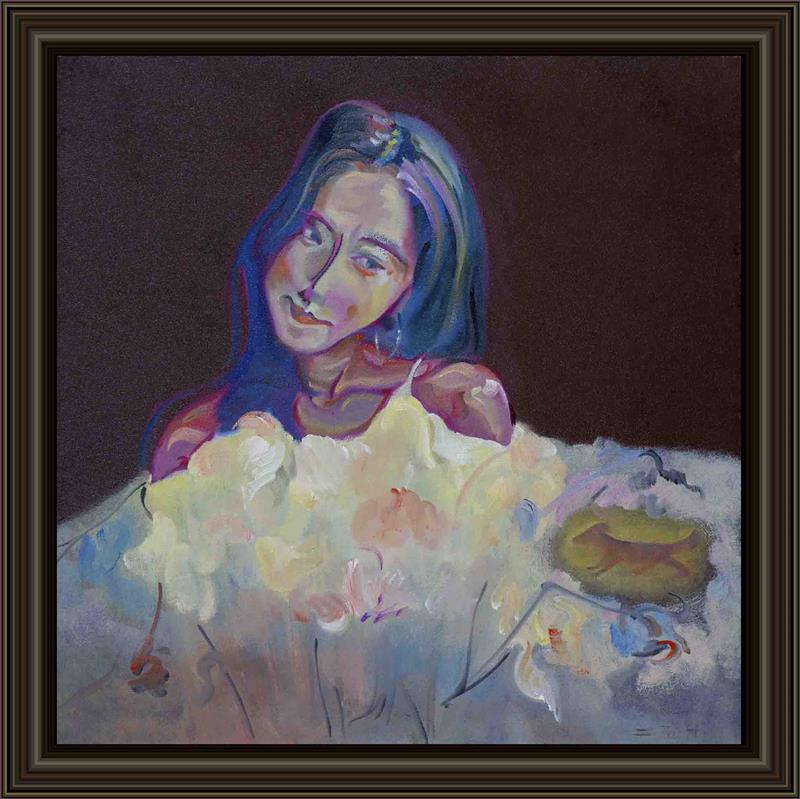Colorful Abstract Floral Figurative Painting
