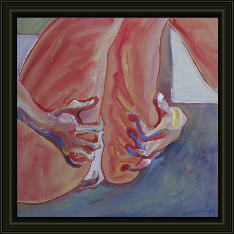 tactile narrative acrylic painting