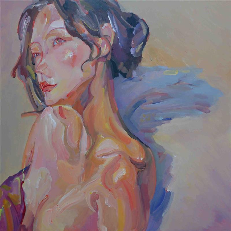 a half-length female figure