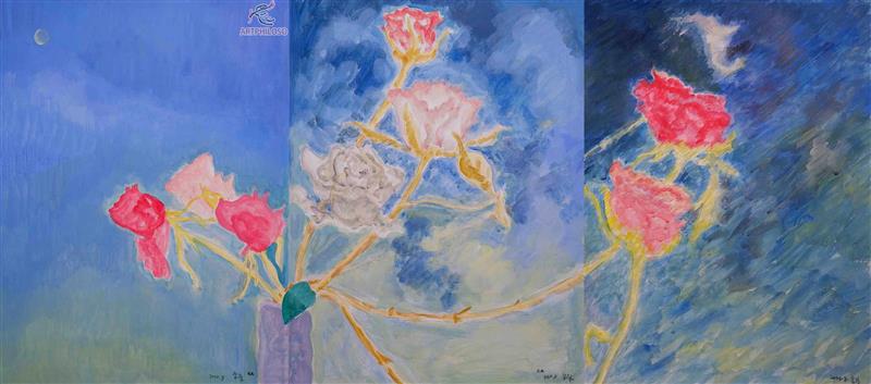 Night Flight flowers watercolor