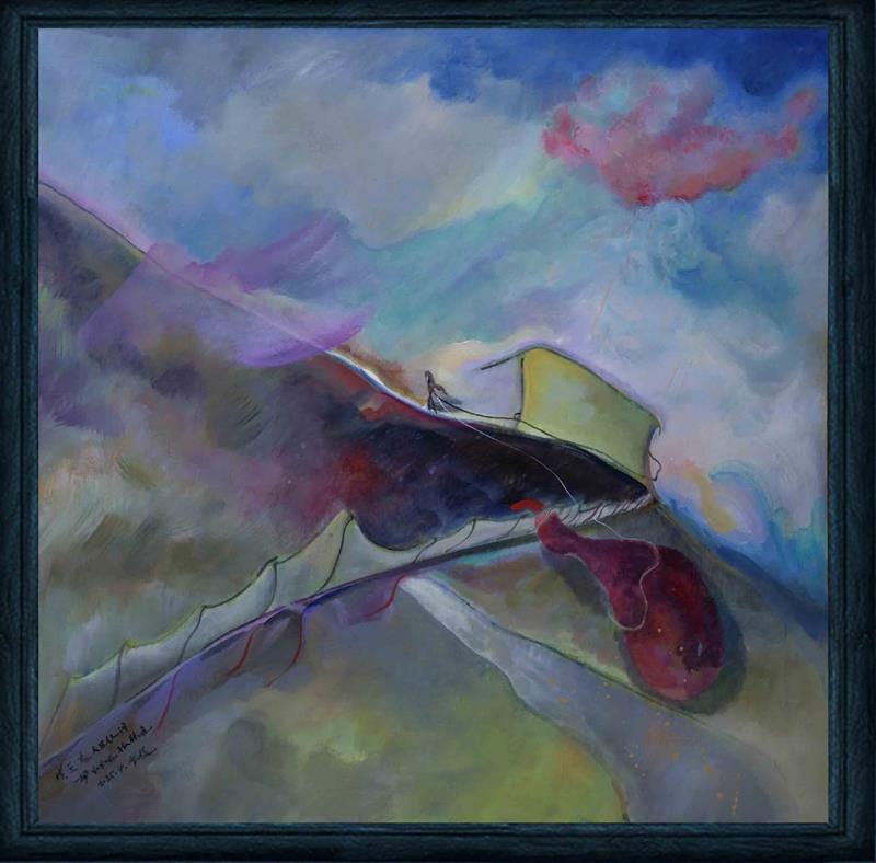 Dreamlike Moody Abstract Landscape Painting