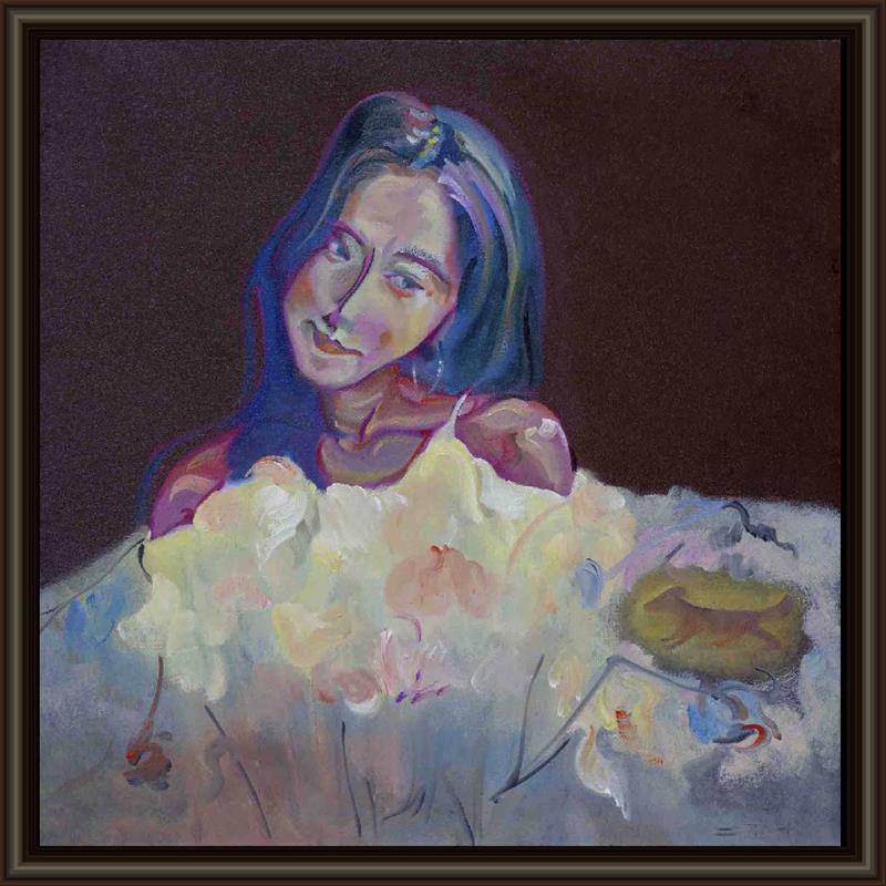 Colorful Abstract Floral Figurative Painting