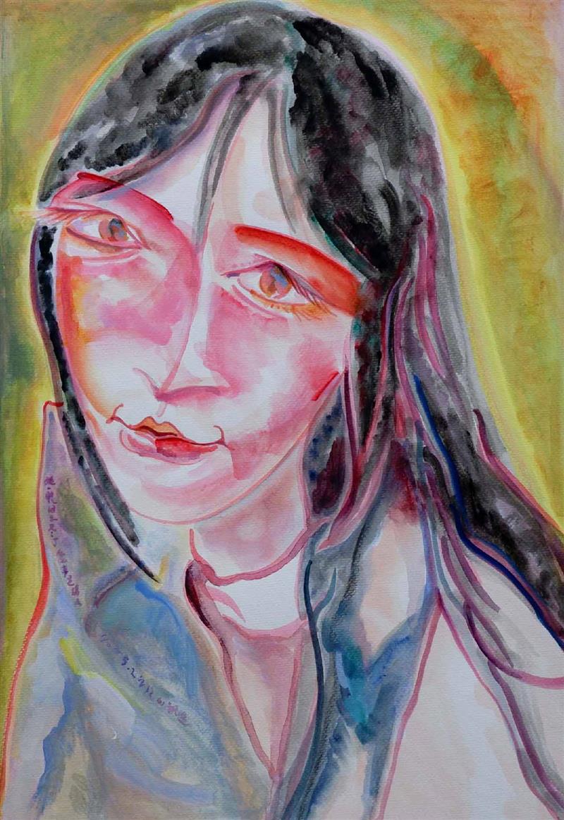 Graceful Abstract Expressionist Portrait Painting