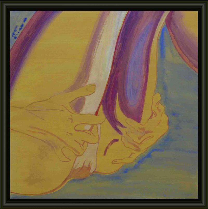 tactile narrative acrylic painting on board